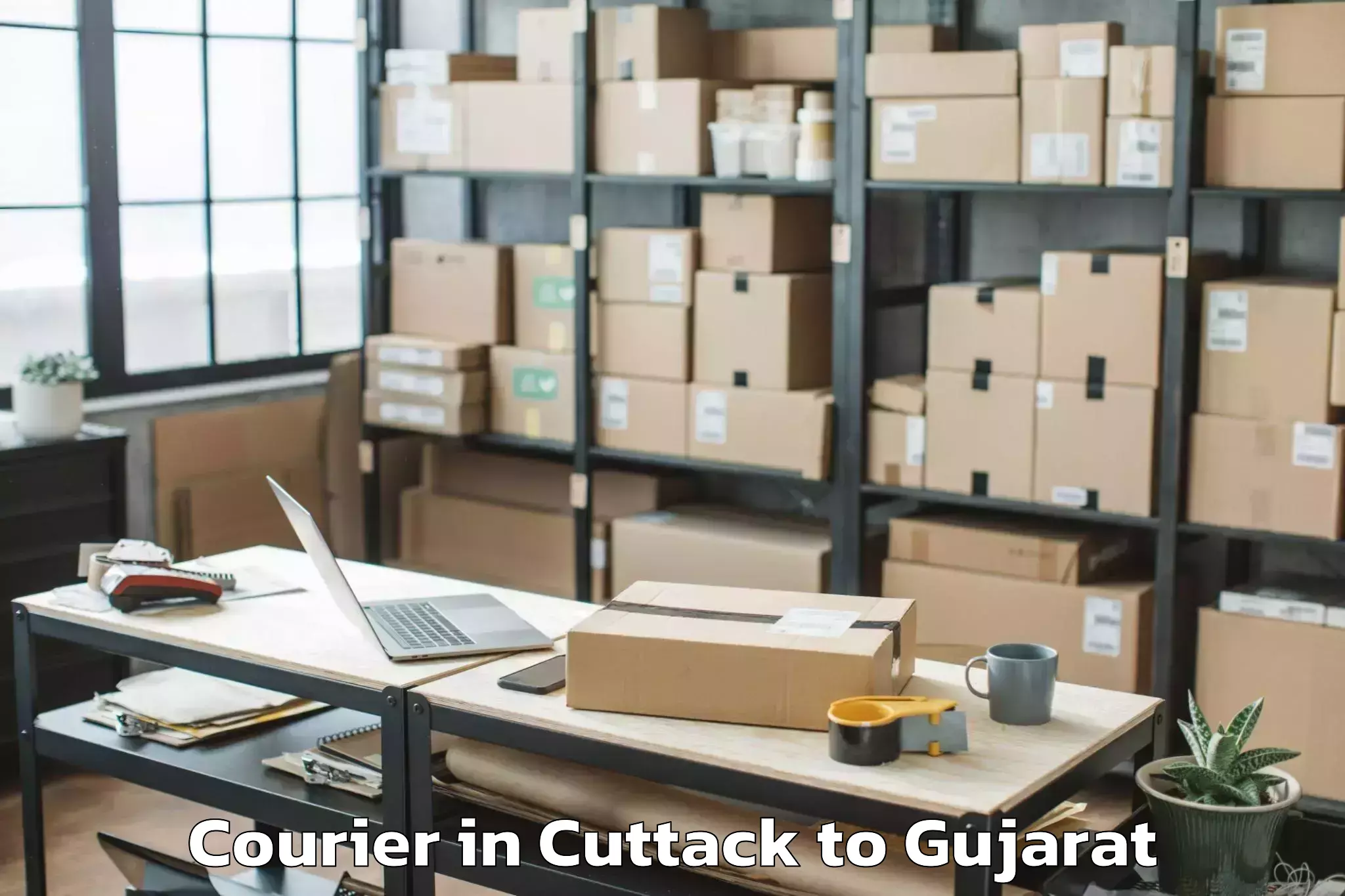 Reliable Cuttack to Kadodara Courier